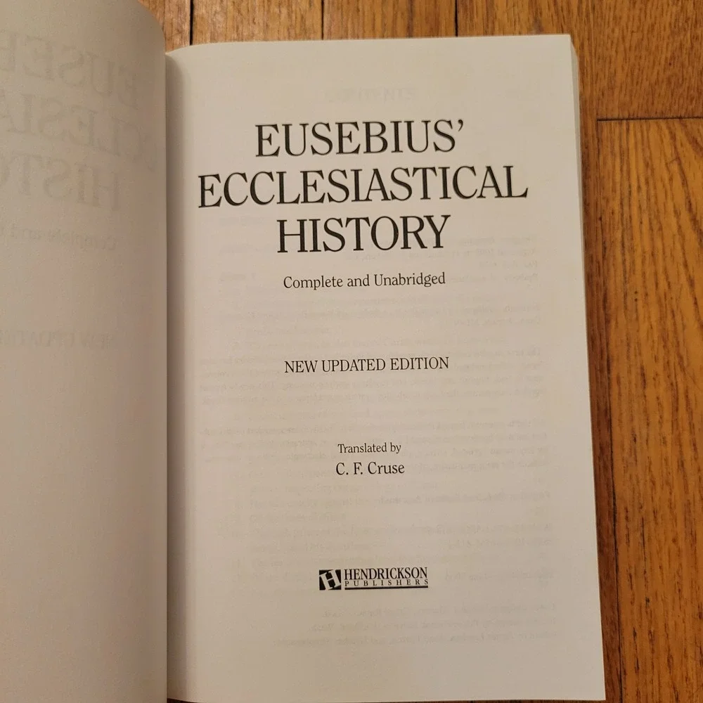 Eusebius Ecclesiastical‎ History Translated by C. F. Cruse Book Pastor Guide